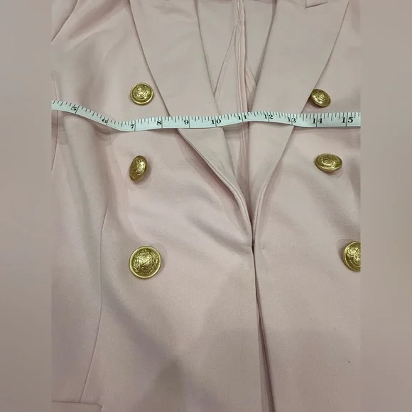 Lane Bryant Pink Blazer with Gold Buttons - Picture 4 of 7